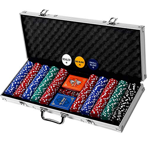 Rally & Roar Poker-Set mit Koffer, 500 Chips, Karten, Würfeln, Aluminiumgehäuse und Schlüsseln: Texas Hold'Em, Blackjack und mehr Rally & Roar Poker-Set mit Koffer, 500 Chips, Karten, Würfeln, Aluminiumgehäuse und Schlüsseln: Texas Hold'Em, Blackjack und mehr von Rally and Roar