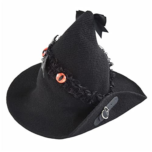 Halloween-Hexenhut für Damen, gestrickter Hexenhut, Hexenhut, Halloween, Cosplays, Hexenparty, Wolle, Hexenhut, Zaubererhut Halloween-Hexenhut für Damen, gestrickter Hexenhut, Hexenhut, Halloween, Cosplays, Hexenparty, Wolle, Hexenhut, Zaubererhut von Ralondbey