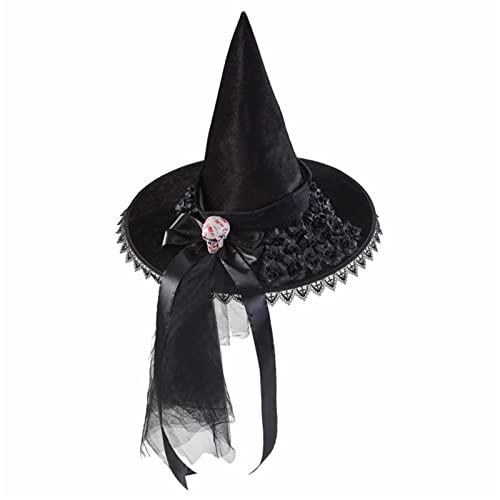 Halloween-Hexenhut mit Band, Hexenparty, spitzer Hexenhut, Zaubererhut, Hexenhut für Frauen, Hexen, Halloween, Cosplay Halloween-Hexenhut mit Band, Hexenparty, spitzer Hexenhut, Zaubererhut, Hexenhut für Frauen, Hexen, Halloween, Cosplay von Ralondbey