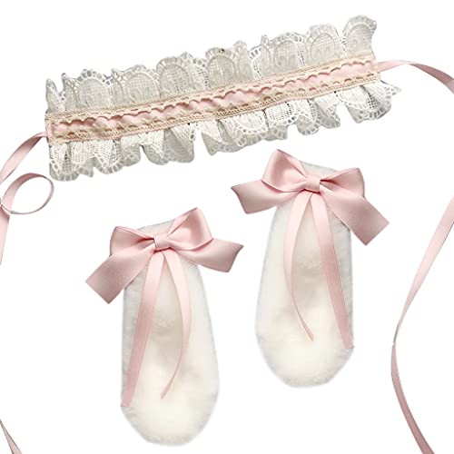 Ralondbey Haarreif mit Rüschen, Spitze, Lolita, abnehmbar, Plüsch, Kaninchenohren, Cosplay, Requisiten, Dienstmädchen, Anime, Kopfschmuck, Haarschmuck Ralondbey Haarreif mit Rüschen, Spitze, Lolita, abnehmbar, Plüsch, Kaninchenohren, Cosplay, Requisiten, Dienstmädchen, Anime, Kopfschmuck, Haarschmuck von Ralondbey