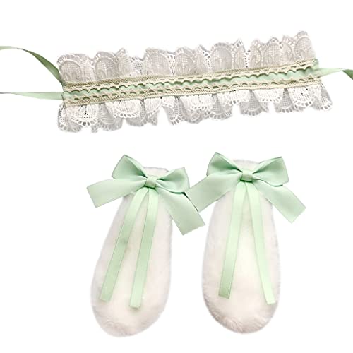 Ralondbey Haarreif mit Rüschen, Spitze, Lolita, abnehmbar, Plüsch, Kaninchenohren, Cosplay, Requisiten, Dienstmädchen, Anime, Kopfschmuck, Haarschmuck Ralondbey Haarreif mit Rüschen, Spitze, Lolita, abnehmbar, Plüsch, Kaninchenohren, Cosplay, Requisiten, Dienstmädchen, Anime, Kopfschmuck, Haarschmuck von Ralondbey