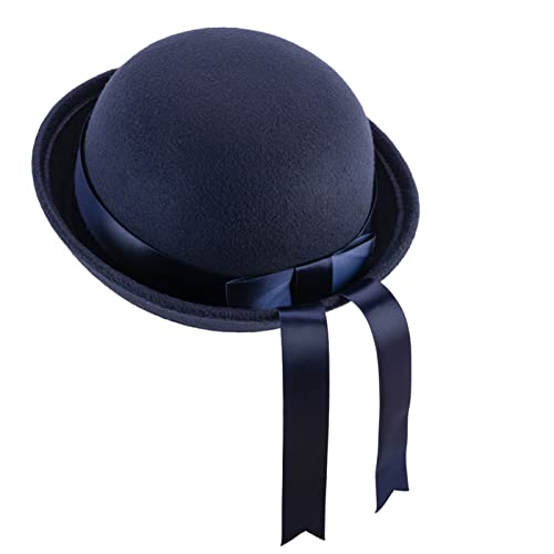 Ralondbey Hut Bowler Hut Sleek Ribbon Bow Bucket Cap Eltern-Kind Derby Hut für den täglichen Gebrauch, Tibetisches blaues Band, Einheitsgröße Ralondbey Hut Bowler Hut Sleek Ribbon Bow Bucket Cap Eltern-Kind Derby Hut für den täglichen Gebrauch, Tibetisches blaues Band, Einheitsgröße von Ralondbey