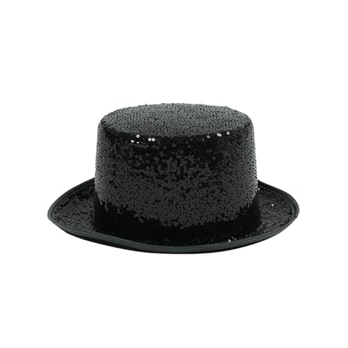 Ralondbey Hut Elegant Schwarz Fedoras Hut mit Pailletten für Rollenspiel Kostüm Hut Party Dressingup Zubehör Hut Kopfbedeckung Ralondbey Hut Elegant Schwarz Fedoras Hut mit Pailletten für Rollenspiel Kostüm Hut Party Dressingup Zubehör Hut Kopfbedeckung von Ralondbey