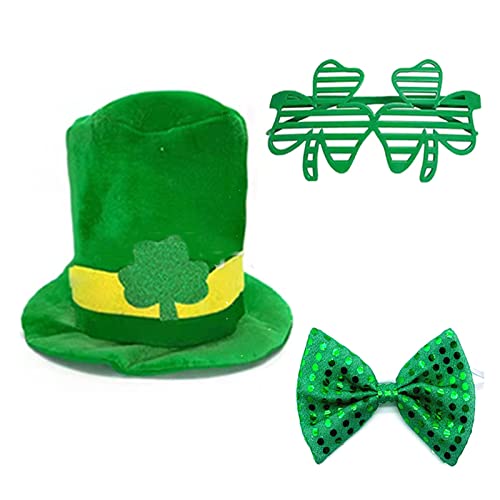 Ralondbey Hut Irischer Koboldhut Grüner Koboldhut St. Patrick Day Hut Kleeblatt Brille von Ralondbey
