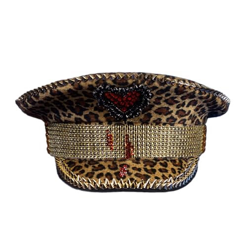 Ralondbey Hut Leopard Kapitän Hut Yacht Hüte Boote Skipper Schiff Matrosen Kapitän Kostüm Hut Kappe Navy Marine für Zopf Damen Ralondbey Hut Leopard Kapitän Hut Yacht Hüte Boote Skipper Schiff Matrosen Kapitän Kostüm Hut Kappe Navy Marine für Zopf Damen von Ralondbey