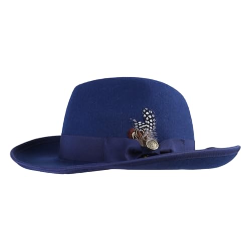 Ralondbey Hut Vintage Wollfilz Fedora Cap Jazzs Hut MagicShow Kopfschmuck Karneval Party Wear von Ralondbey