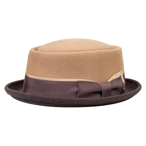 Ralondbey Hut Wolle Homburg Fedoras Hut exotischer Gürtel elegant viktorianische Zeitalter Wolle Zylinder Klassischer Porkpie Hut für Frauen Erwachsene Ralondbey Hut Wolle Homburg Fedoras Hut exotischer Gürtel elegant viktorianische Zeitalter Wolle Zylinder Klassischer Porkpie Hut für Frauen Erwachsene von Ralondbey
