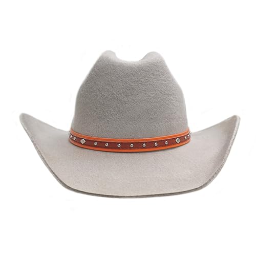 Ralondbey Hut elegant gerollte Krempe Cowboyhüte Kuhmuster Filzhut Westernhut für Mädchen Ralondbey Hut elegant gerollte Krempe Cowboyhüte Kuhmuster Filzhut Westernhut für Mädchen von Ralondbey
