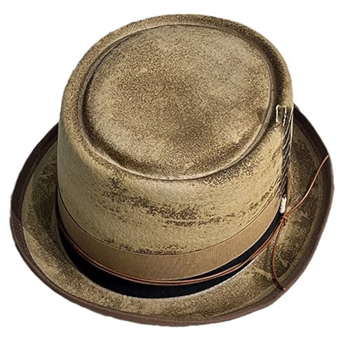 Ralondbey Hut im britischen Stil, Trilby-Hut, Distressed Fedoras Hut für Herren, Camping, Reisen Ralondbey Hut im britischen Stil, Trilby-Hut, Distressed Fedoras Hut für Herren, Camping, Reisen von Ralondbey