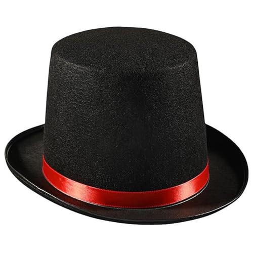 Ralondbey Klassischer Fedora-Zylinderhut, schwarz, kurze Krempe, verkleiden, Zaubererhut, Überraschungsgeschenk für Freund, Vater, Onkel, lässige Kappe Ralondbey Klassischer Fedora-Zylinderhut, schwarz, kurze Krempe, verkleiden, Zaubererhut, Überraschungsgeschenk für Freund, Vater, Onkel, lässige Kappe von Ralondbey