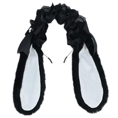 Ralondbey Stirnband Spitze Anime Hairhoop für Mädchen LolitaStyle Plüsch Hasenohren Stirnband Cosplay Kostüm Party Kopfschmuck ComicShow Kopfbedeckung Ralondbey Stirnband Spitze Anime Hairhoop für Mädchen LolitaStyle Plüsch Hasenohren Stirnband Cosplay Kostüm Party Kopfschmuck ComicShow Kopfbedeckung von Ralondbey