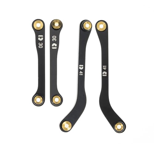 RampCrab High Clearance 4 Glieder-Set für SCX24 Riegel & GX 470, Stahlglieder-Set, nur vorne, 4-teilig, schwarz von RampCrab