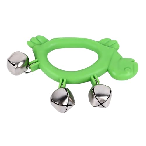 Rankomu Bell Shaker Hand Jingle Bell Rassel, Grün Jingle Bell Shaker Percussion Instrument, Musik-Rhythmusspielzeug zum Spielen, W210 von Rankomu