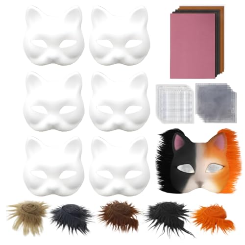 Ranley Fellgesichtsmaske - Tierkostüm Mit Augenmesh | Bastelset Für Mädchen Erwachsene Familie Theater Weihnachtsbastelpartys Fotoshooting Cosplay Ranley Fellgesichtsmaske - Tierkostüm Mit Augenmesh | Bastelset Für Mädchen Erwachsene Familie Theater Weihnachtsbastelpartys Fotoshooting Cosplay von Ranley
