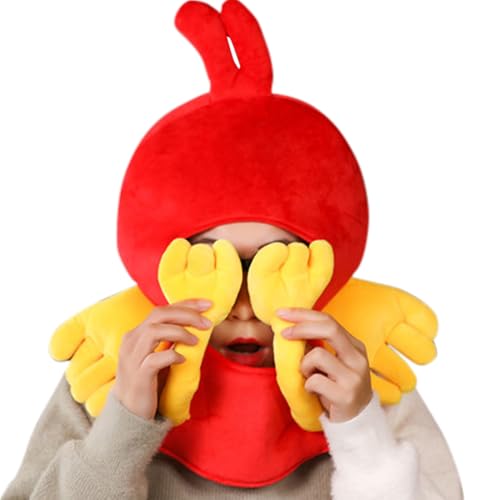 Ranley Halloween Hühnerkostüm Hut - Lustige Tier Hüte Für Kinder Kostüm,Weich Stoff Partyzubehör Verkleidung Zubehör Für Damen Herren Familienfotos Requisiten von Ranley