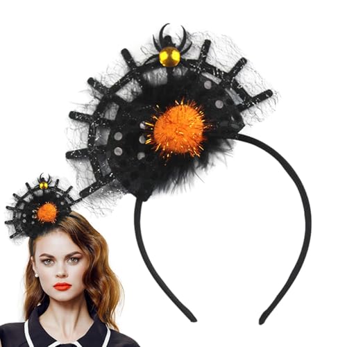 Ranley Spinnen-Haarband, Spinnennetz-Kopfschmuck | Kreativer glänzender Haarreifen mit Spinne,Spinnen-Kopfbedeckung, leichte Kostüm-Kopfbedeckung für Cosplay, Abschlussball-Party von Ranley