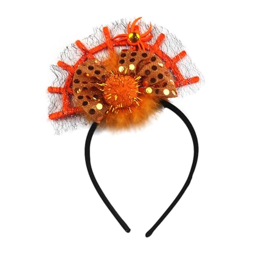 Ranley Spinnennetz-Stirnband, Halloween-Spinnennetz-Stirnband | Festival-Kopfschmuck, glänzender Haarreifen mit Spinne - Spinnen-Kopfbedeckung, leichte Kostüm-Kopfbedeckung für Cosplay, von Ranley