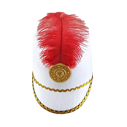 Ranuw Guard Knight Hat For Men Elegant Adult Felt Church Knight Hat With Feather Decors Taking Photo Supplies Costume Headpiece Feather Hat Performance Hat Elegant Headgear von Ranuw