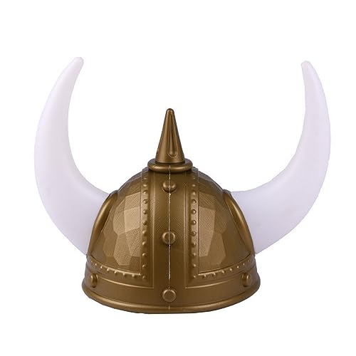 Ranuw MedievalWarrior Helmhut für Erwachsene Themenparty Wikingerhelm mit Hörnern Zopf für Bühnenauftritte Party Requisiten Kappe Erwachsene Wikingerhelm Wikingerhelm mit Zöpfen Hut Cosplay Halloween von Ranuw