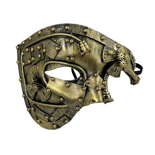 Ranuw Steampunk Cyborgs Maske, Maskerade Maske für Halloween der Opern / Karneval, Ballgeschenk, Herrenmaske, Maskerade Maske der Opern, Halbgesichtsmaske von Ranuw