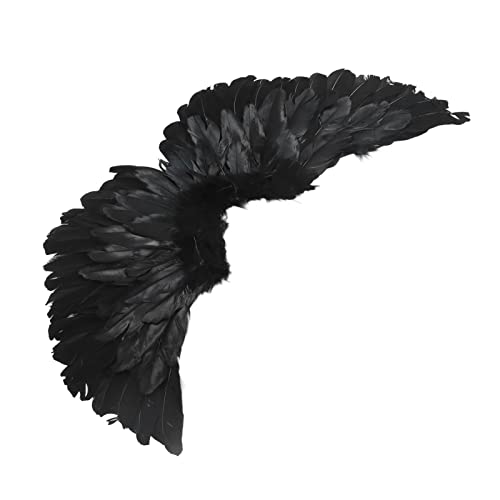 Ranvo Engelsflügel-Kostüm, süßes Engelskostüm-Accessoires zum einfachen Tragen in Kostümpartys für Erwachsene. Schwarze Trompetenflügel von Ranvo