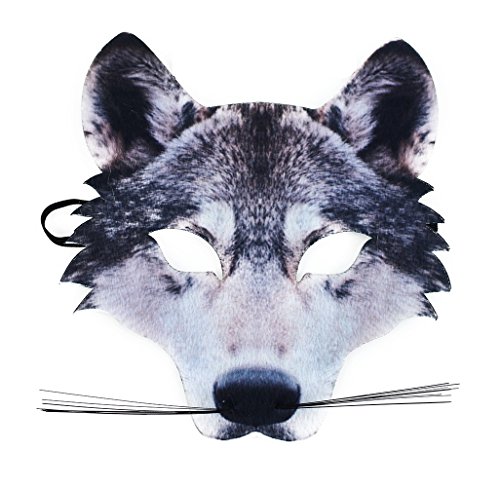 Rappa 160026 Lebensechte Tiermaske Wolfmaske Karnevalsmaske Wolf von Rappa