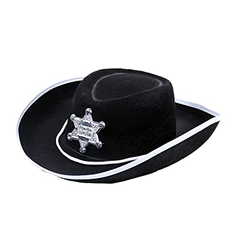 Rappa 690165 Cowboy Hut mit Sheriff Stern für kleine Cowboys von Rappa