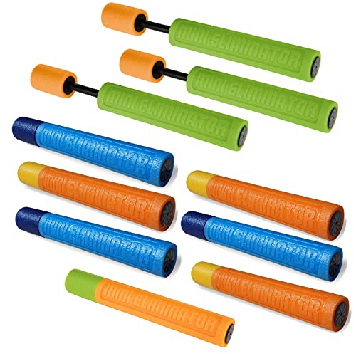 Happy People 17083 Bundle - 10 Stück, Wasserspritzen-Set, mini Eliminator, 33 cm, in 4 Farben von Rappelkiste Spielwaren