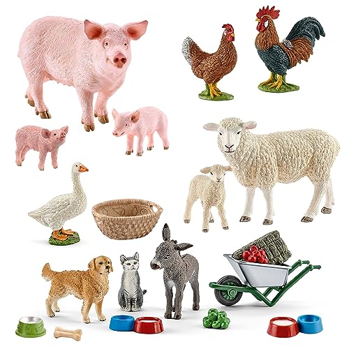 Rappelkiste Spielwaren Spar-Set 403271 - Farm World - Bauernhofset mit Futter und 11 Tieren von Rappelkiste Spielwaren