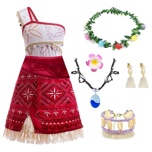 Raqieman Mädchen Hawaii Kostüm, 5 Set Südsee Prinzessin Kleid, Karneval Kostüm für Kinder, Verkleidung mit Top und Schmuck für Fasching, Party, Halloween, Geburtstagsfeier, Cosplay Outfit, Größe 140 Raqieman Mädchen Hawaii Kostüm, 5 Set Südsee Prinzessin Kleid, Karneval Kostüm für Kinder, Verkleidung mit Top und Schmuck für Fasching, Party, Halloween, Geburtstagsfeier, Cosplay Outfit, Größe 140 von Raqieman