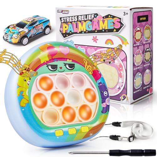 RARIPIDA Quick Push Bubble Game, Pop Fidget Spielzeug, Pop Elektronisches Spiel, Dekompressionsspielkonsole Lernspielkonsole für Kinder und Erwachsene(Farbe) von Raripida