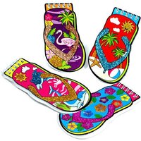 Flipflop Glitter-Notizblock 12,5cm als Mitgebsel zur Beachparty, 1 Stück Flipflop Glitter-Notizblock 12,5cm als Mitgebsel zur Beachparty, 1 Stück von Rasehorn.com