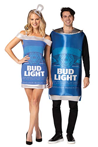 Rasta Imposta Bud Light Can Tunika & Bud Light Can Kleid, Größe M-L, Halloween-Kostüm-Set, Blau Rasta Imposta Bud Light Can Tunika & Bud Light Can Kleid, Größe M-L, Halloween-Kostüm-Set, Blau von Rasta Imposta