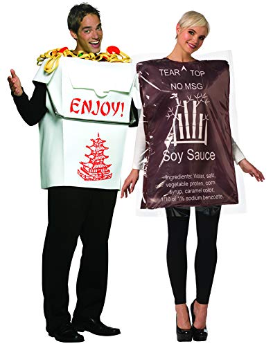 Rasta Imposta Chinesisches Halloween-Kostüm-Set zum Mitnehmen und Sojasauce, für Erwachsene, Einheitsgröße von Rasta Imposta