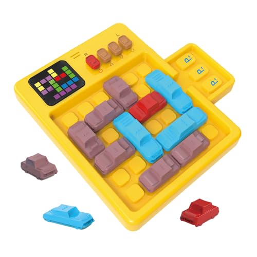 Smart Logiksspiel Auto Spielzeug mit LED Display -Traffic Jam Game während der Pike mit Soundffekte, STEM-Lernspielzeug für Kinder ab 3+, Upgrade 1500 ausgewählte Level-Herausforderungen von Rauwseul
