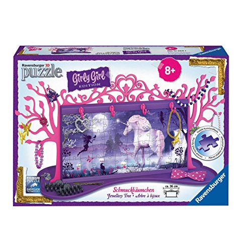 Ravensburger 12069 - 3D Puzzle Girly Girl Edition Schmuckbäumchen Einhörner von Ravensburger 3D Puzzle