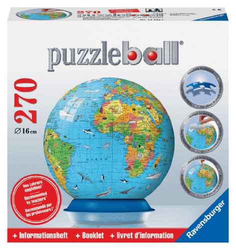 Ravensburger 12362-Kinderglobus, englisch-Puzzleball 270 Teile von Ravensburger 3D Puzzle
