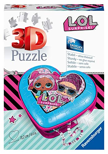 Ravensburger 3D Puzzle 11233 - Herzschatulle L.O.L. Surprise! - 54 Teile - Aufbewahrungsbox für Erwachsene und Kinder ab 8 Jahren von Ravensburger 3D Puzzle