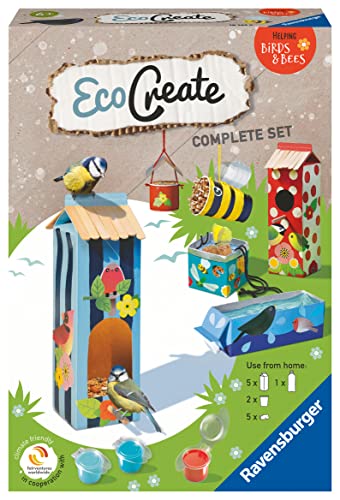 Ravensburger EcoCreate 18143 - Helping Birds & Bees - DIY Bastelset für Kinder ab 6 Jahren - Geburtstagsgeschenke, Deko selber basteln von Ravensburger