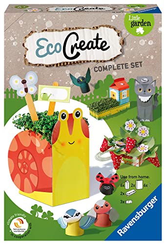 Ravensburger EcoCreate 18441 Little Garden DIY Bastelset für Kinder ab 6 Jahren - Geburtstagsgeschenke, Deko selber basteln von Ravensburger