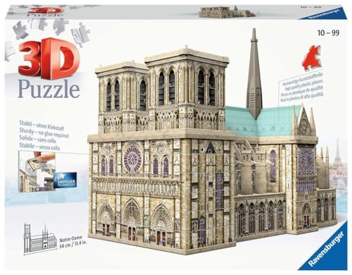 Ravensburger 3D Puzzle 12523 - Cathédrale Notre-Dame de Paris - 324 Teile - Notre-Dame zum selber Puzzeln ab 10 Jahren von Ravensburger
