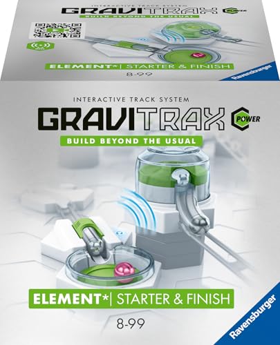 Ravensburger GraviTrax POWER Elemente Starter&Finish. Elektronisches Zubehör für Kugelbahnen für Kinder ab 8 Jahren. Kombinierbar mit allen GraviTrax Produkten und -linien von Ravensburger