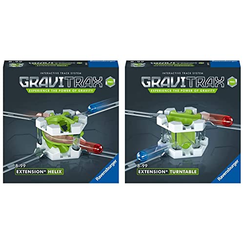 Ravensburger GraviTrax 27027 - GraviTrax PRO Erweiterung Helix ab 8 Jahren & Ravensburger 26977 - GraviTrax PRO Erweiterung Turntable - Ideales Zubehör für spektakuläre Kugelbahnen, ab 8 Jahren von Ravensburger GraviTrax