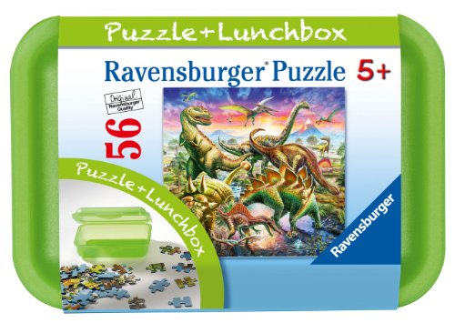 Ravensburger 07533 - Giganten der Urzeit, 56 Teile Puzzle und Lunchbox von Ravensburger Kinderpuzzle