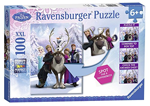 Ravensburger 10557 The Frozen Difference, 100 Teile Puzzle inklusive Suchspiel von Disney