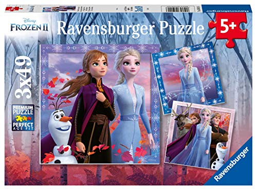 Ravensburger Kinderpuzzle - 05011 Die Reise beginnt - Puzzle für Kinder ab 5 Jahren, mit 3x49 Teilen, Puzzle mit Disney Frozen von Ravensburger