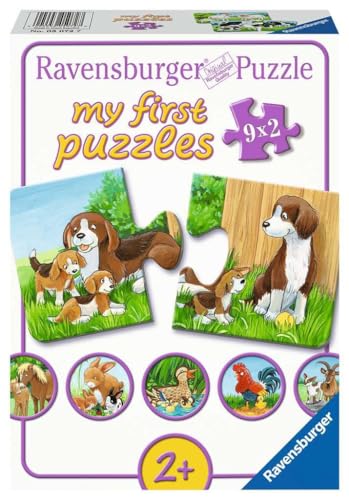 Ravensburger Kinderpuzzle - 05072 Tierfamilien auf dem Bauernhof - my first puzzle mit 9x2 Teilen - Puzzle für Kinder ab 2 Jahren von Ravensburger