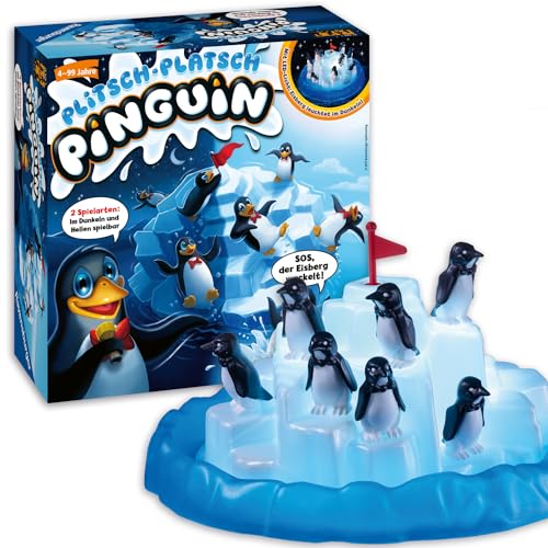 Ravensburger 21325 - Plitsch Platsch Pinguin - großer Spielspaß mit Geschicklichkeitsfaktor für Kinder und Erwachsene - Klassiker für 1 bis 5 Spieler ab 4 Jahren - Geburtstagsgeschenke von Ravensburger
