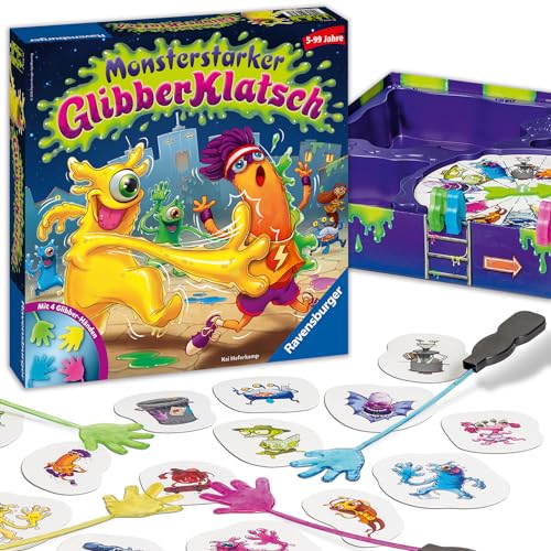 Ravensburger Kinderspiel Monsterstarker Glibber-Klatsch, Gesellschafts- und Familienspiel, für Kinder und Erwachsene, für 2-4 Spieler, ab 5 Jahren von Ravensburger