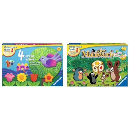 Ravensburger Kinderspiele 21417-4 erste Spiele -Farbwürfel & Ravensburger 21570 - Der Maulwurf und Sein Lieblingsspiel - Spieleklassiker , für Erwachsene und Kinder ab 3 Jahren von Ravensburger Kinderspiele